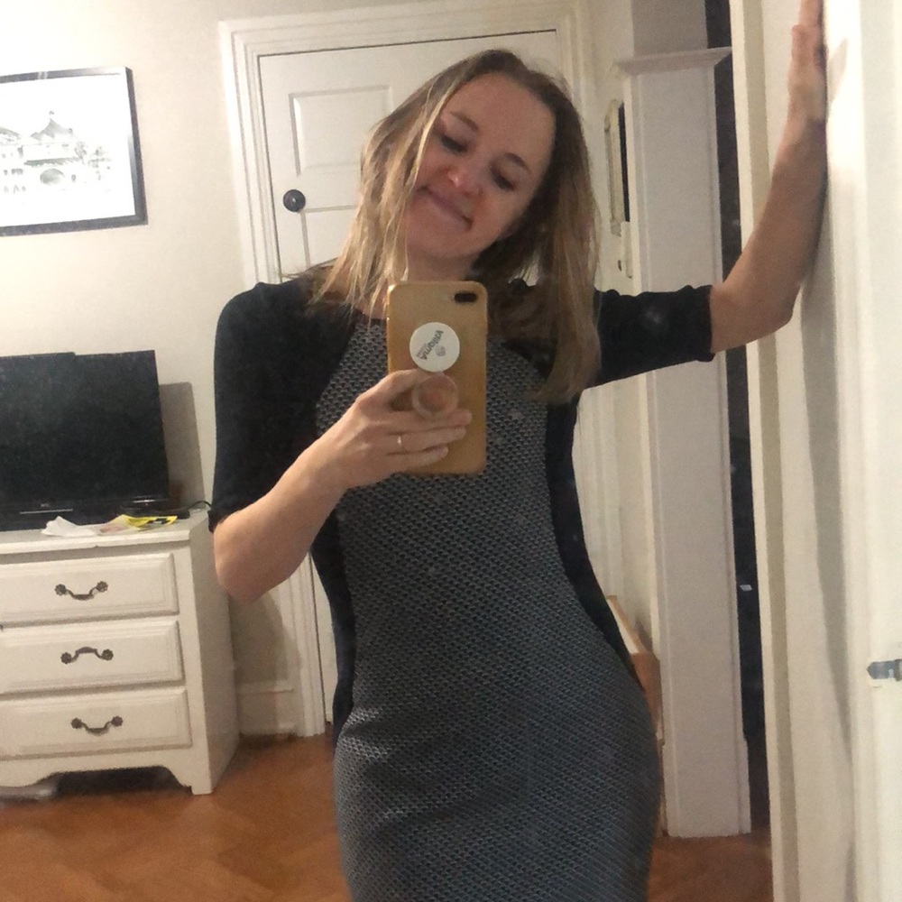Short Sleeve Bodycon Sweater Dress for Work